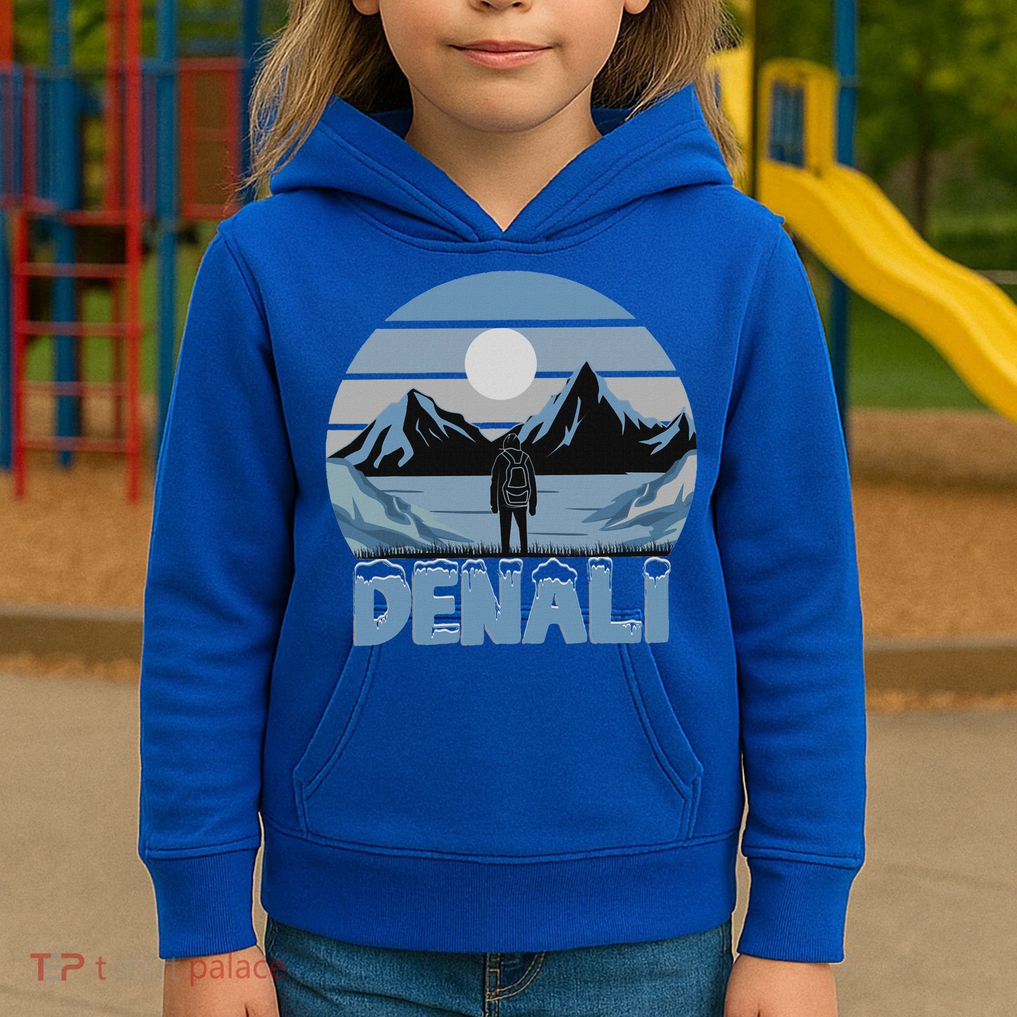 Mt. Denali National Park Alaska Mountain Kids Hoodie