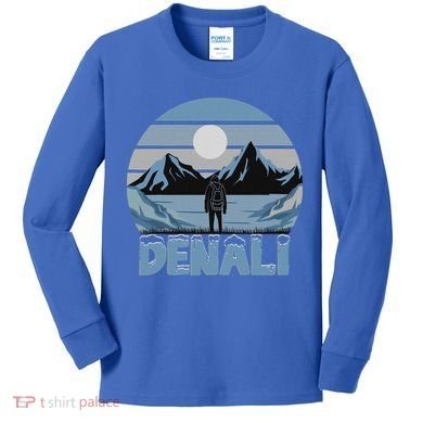 Mt. Denali National Park Alaska Mountain Kids Long Sleeve Shirt
