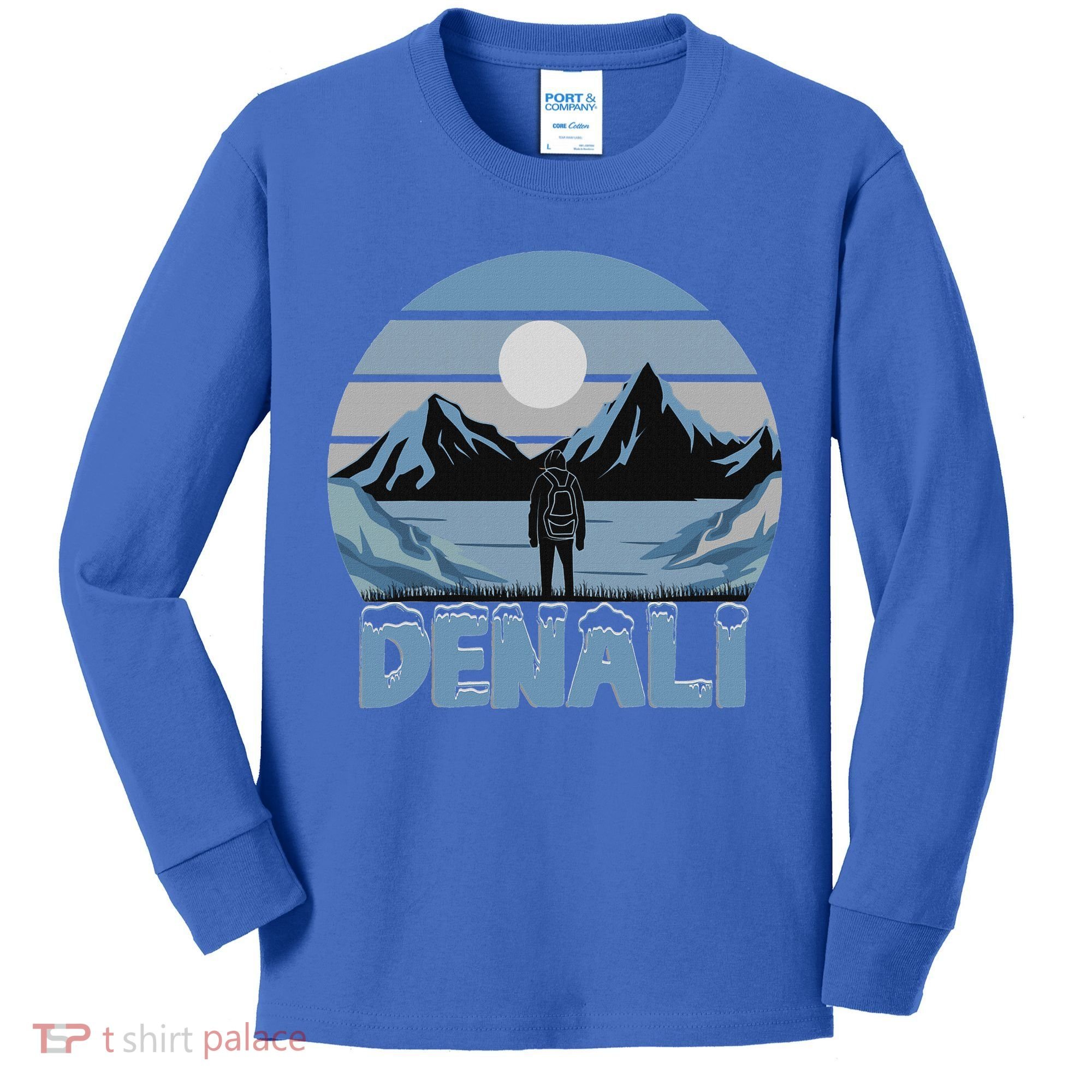 Mt. Denali National Park Alaska Mountain Kids Long Sleeve Shirt