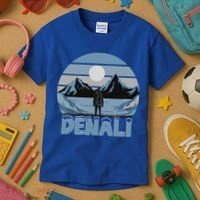 Mt. Denali National Park Alaska Mountain Kids T-Shirt thumb 3