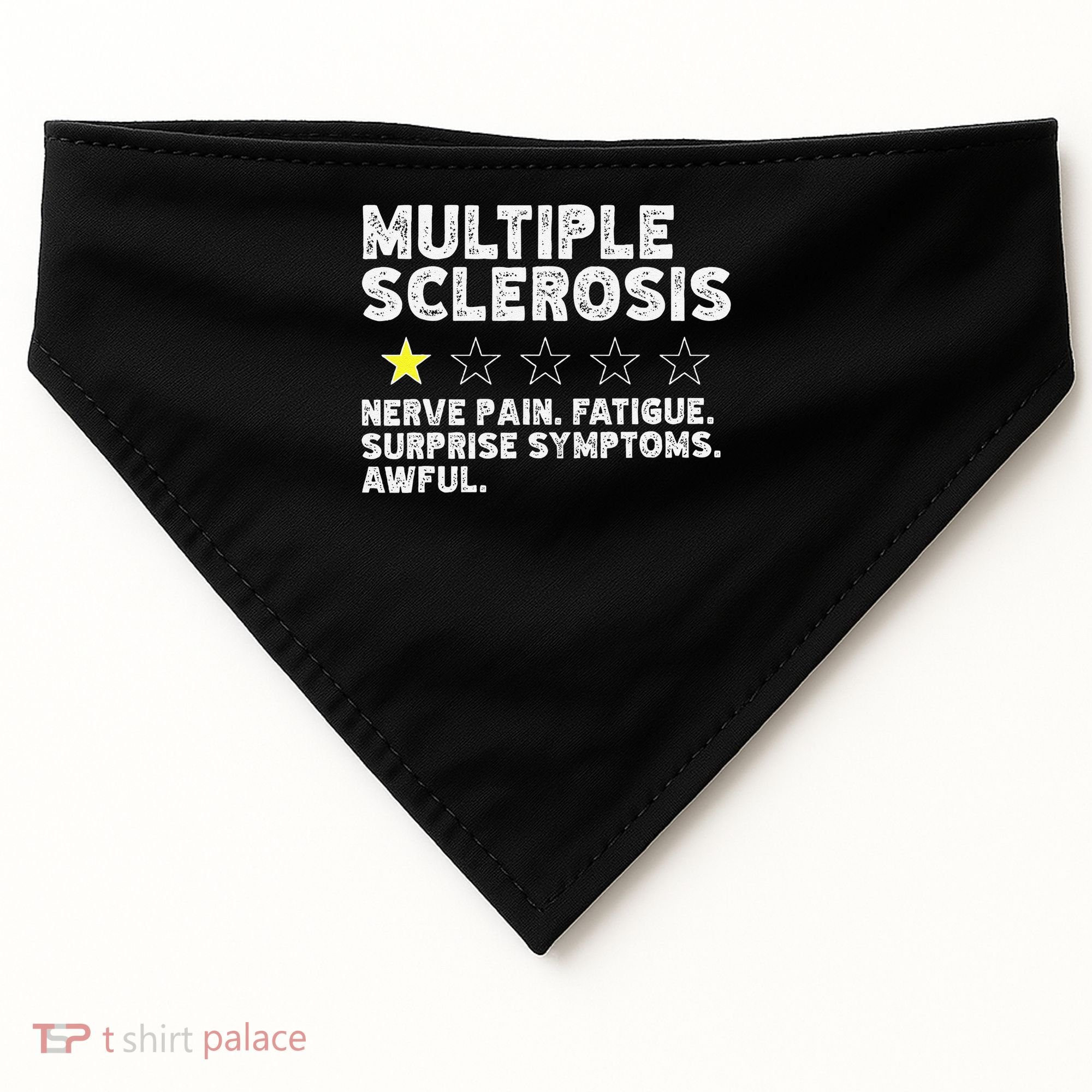 MS Do Not Recommend Funny Multiple Sclerosis Humor Awareness USA-Made Doggie Bandana