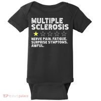 MS Do Not Recommend Funny Multiple Sclerosis Humor Awareness Baby Bodysuit thumb 0