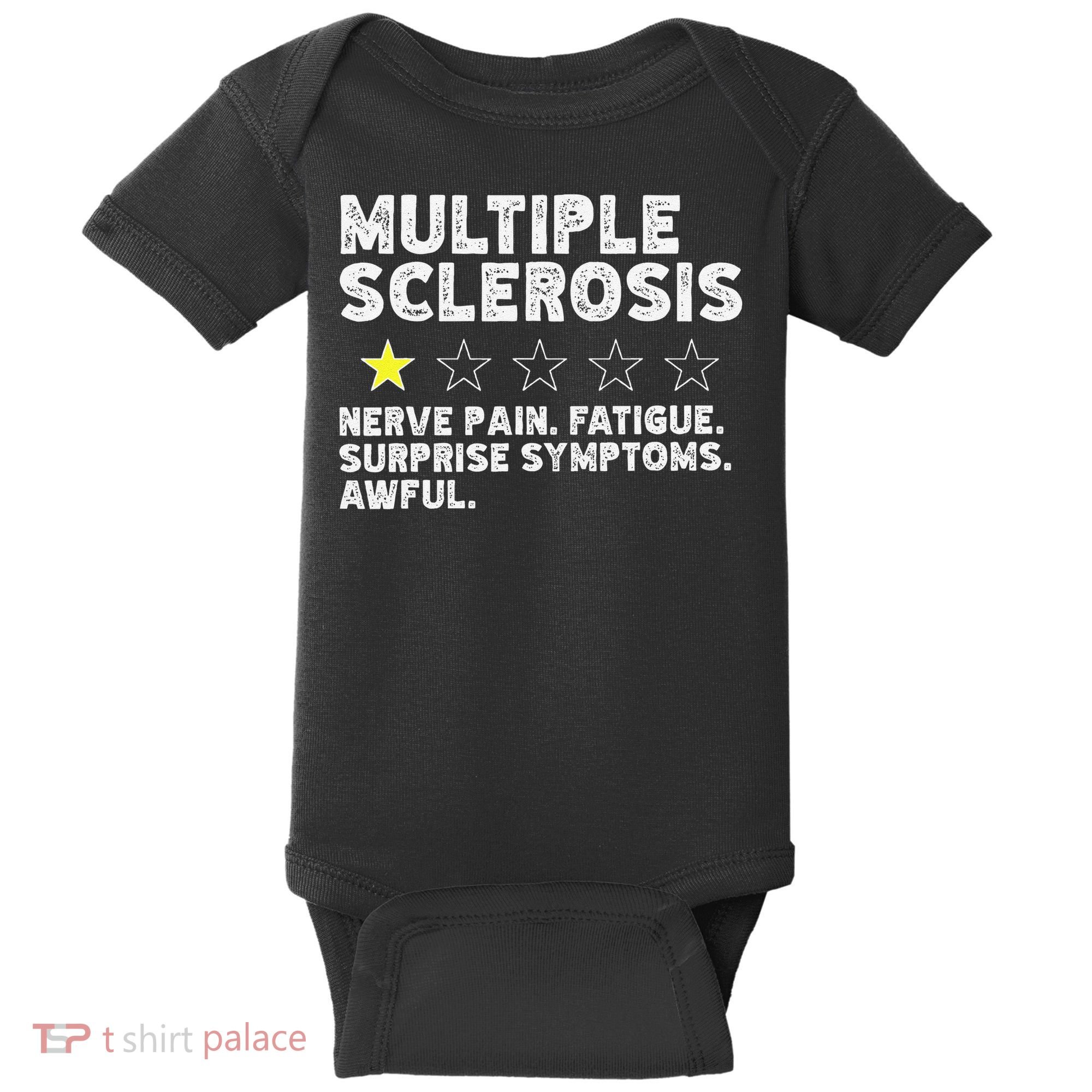 MS Do Not Recommend Funny Multiple Sclerosis Humor Awareness Baby Bodysuit