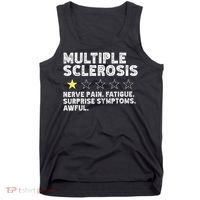MS Do Not Recommend Funny Multiple Sclerosis Humor Awareness Tank Top thumb 0