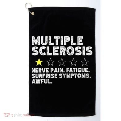 MS Do Not Recommend Funny Multiple Sclerosis Humor Awareness Golf Towel