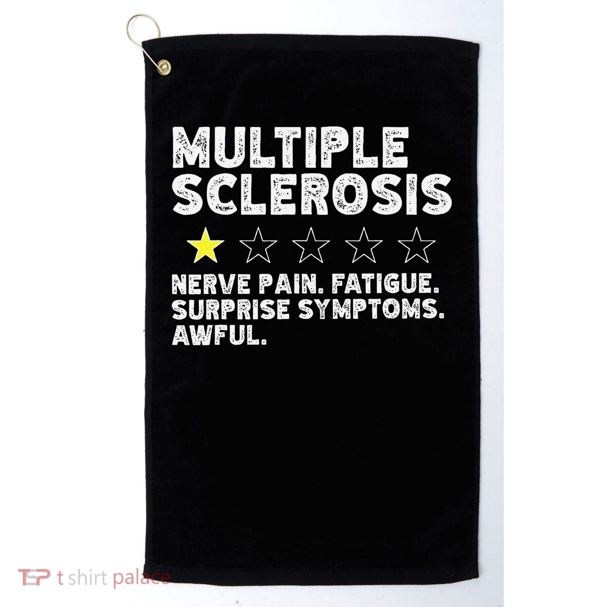 MS Do Not Recommend Funny Multiple Sclerosis Humor Awareness Golf Towel
