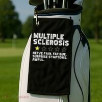 MS Do Not Recommend Funny Multiple Sclerosis Humor Awareness Golf Towel thumb 2