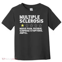 MS Do Not Recommend Funny Multiple Sclerosis Humor Awareness Toddler T-Shirt thumb 0