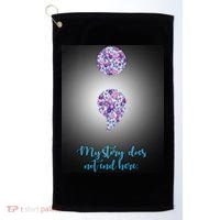 Mystery Does Not End Here Alzheimer's Awareness Golf Towel thumb 0