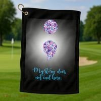 Mystery Does Not End Here Alzheimer's Awareness Golf Towel thumb 1
