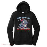 Moo Deng On The List Of Naughty And I Regret Nothing Xmas Women's Hoodie thumb 0