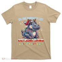 Moo Deng On The List Of Naughty And I Regret Nothing Xmas T-Shirt thumb 0
