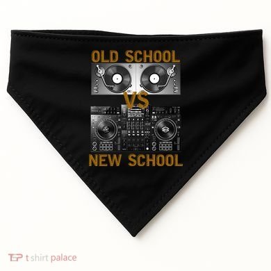 Music Djs Old School Vs New School Turntable Dj Equipt Cute Gift USA-Made Doggie Bandana