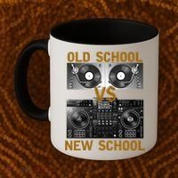 Music Djs Old School Vs New School Turntable Dj Equipt Cute Gift Coffee Mug thumb 2