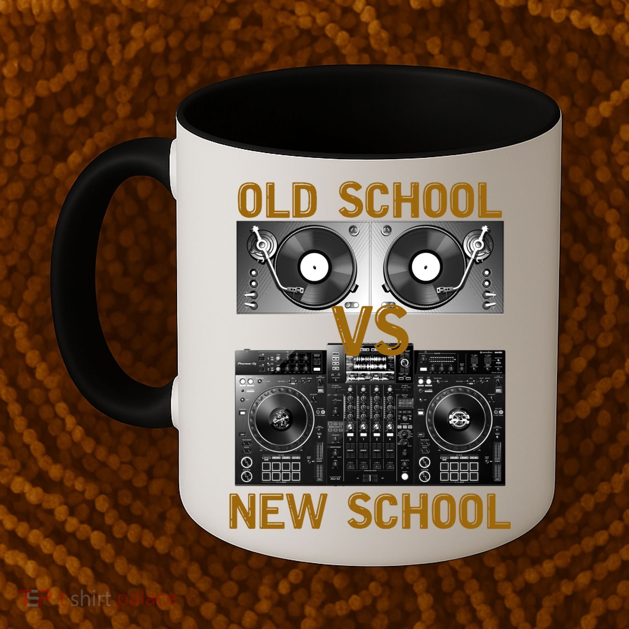 Music Djs Old School Vs New School Turntable Dj Equipt Cute Gift Coffee Mug