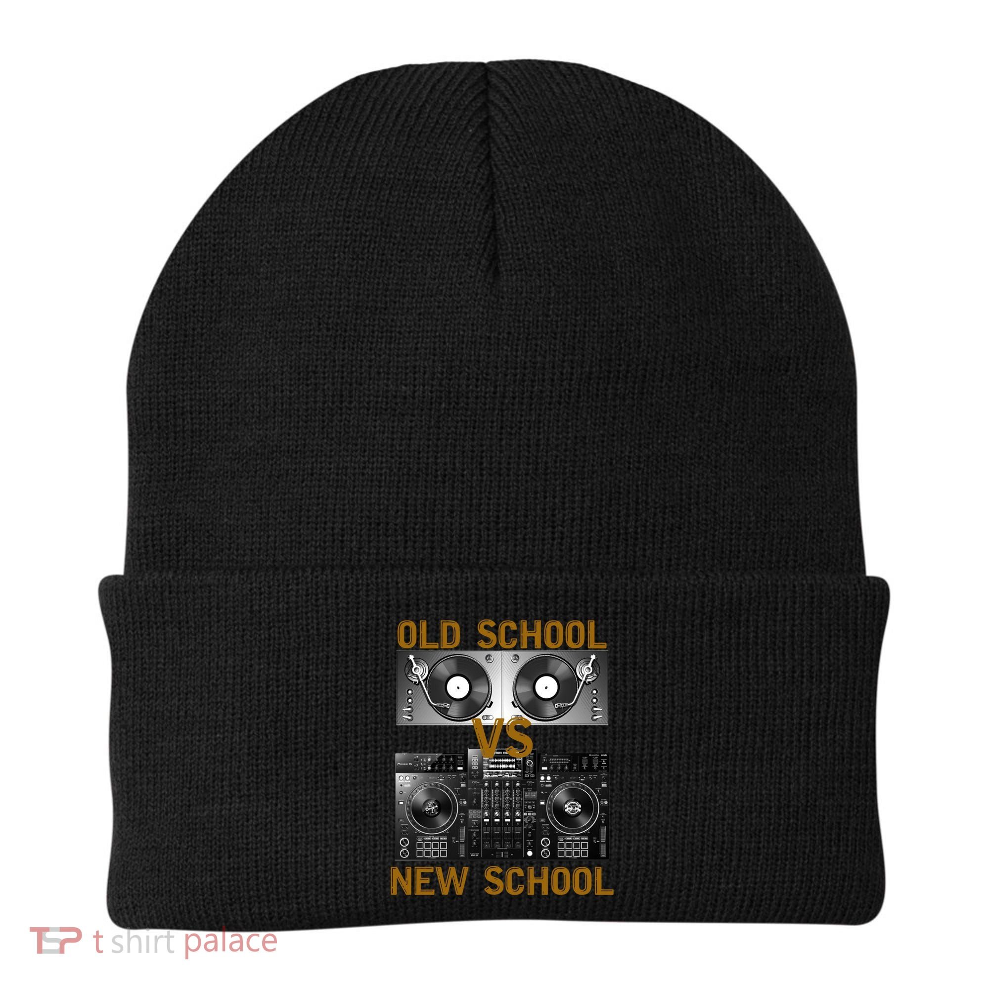 Music Djs Old School Vs New School Turntable Dj Equipt Cute Gift Beanie