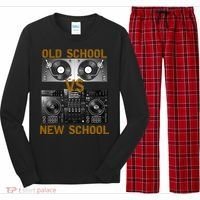 Music Djs Old School Vs New School Turntable Dj Equipt Cute Gift Long Sleeve Pajama Set thumb 0