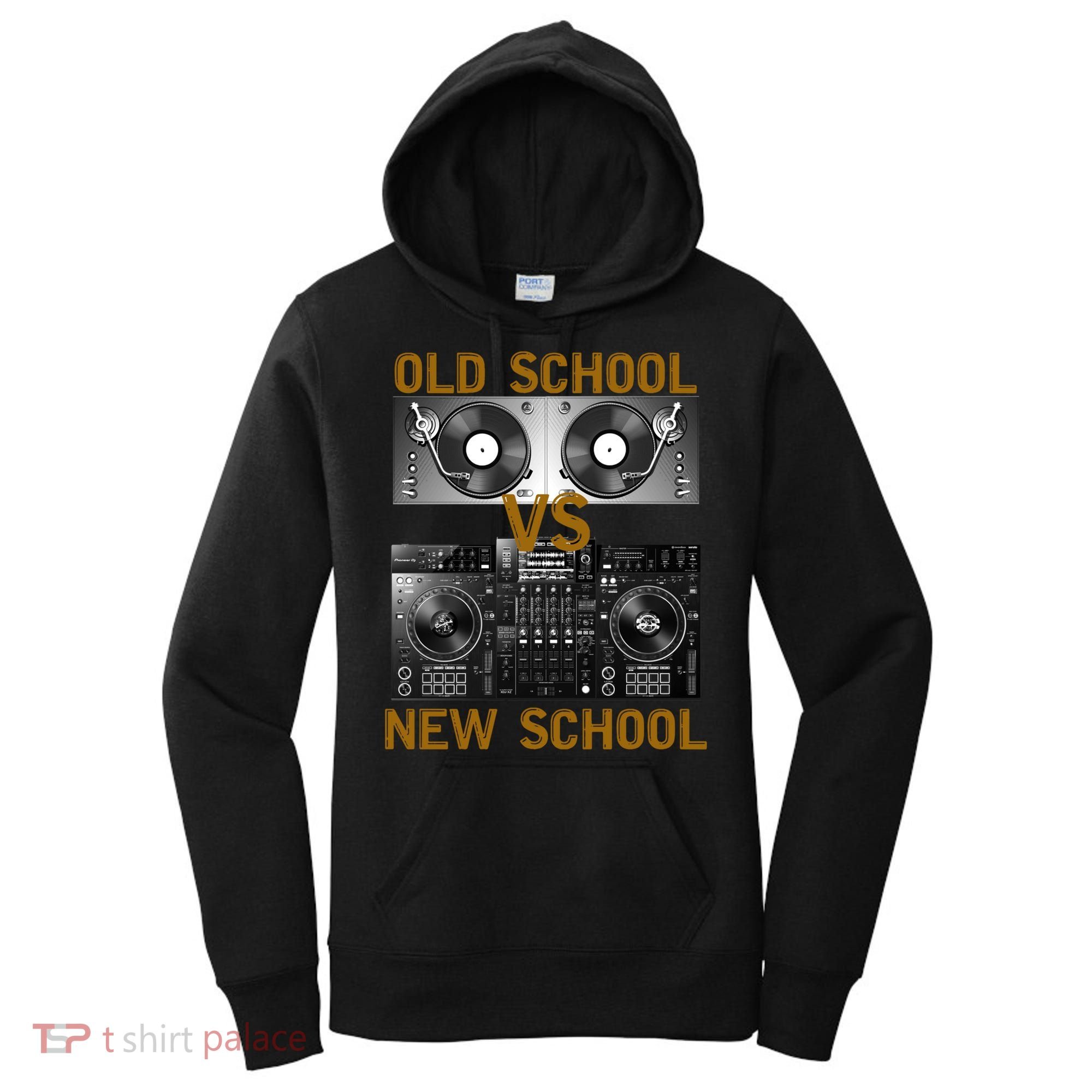 Music Djs Old School Vs New School Turntable Dj Equipt Cute Gift Women's Hoodie