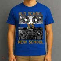 Music Djs Old School Vs New School Turntable Dj Equipt Cute Gift T-Shirt thumb 3