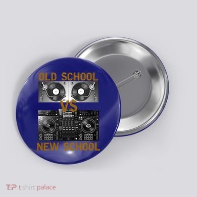 Music Djs Old School Vs New School Turntable Dj Equipt Cute Gift Button