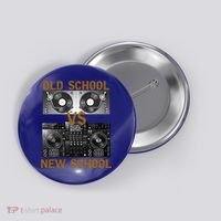 Music Djs Old School Vs New School Turntable Dj Equipt Cute Gift Button thumb 0