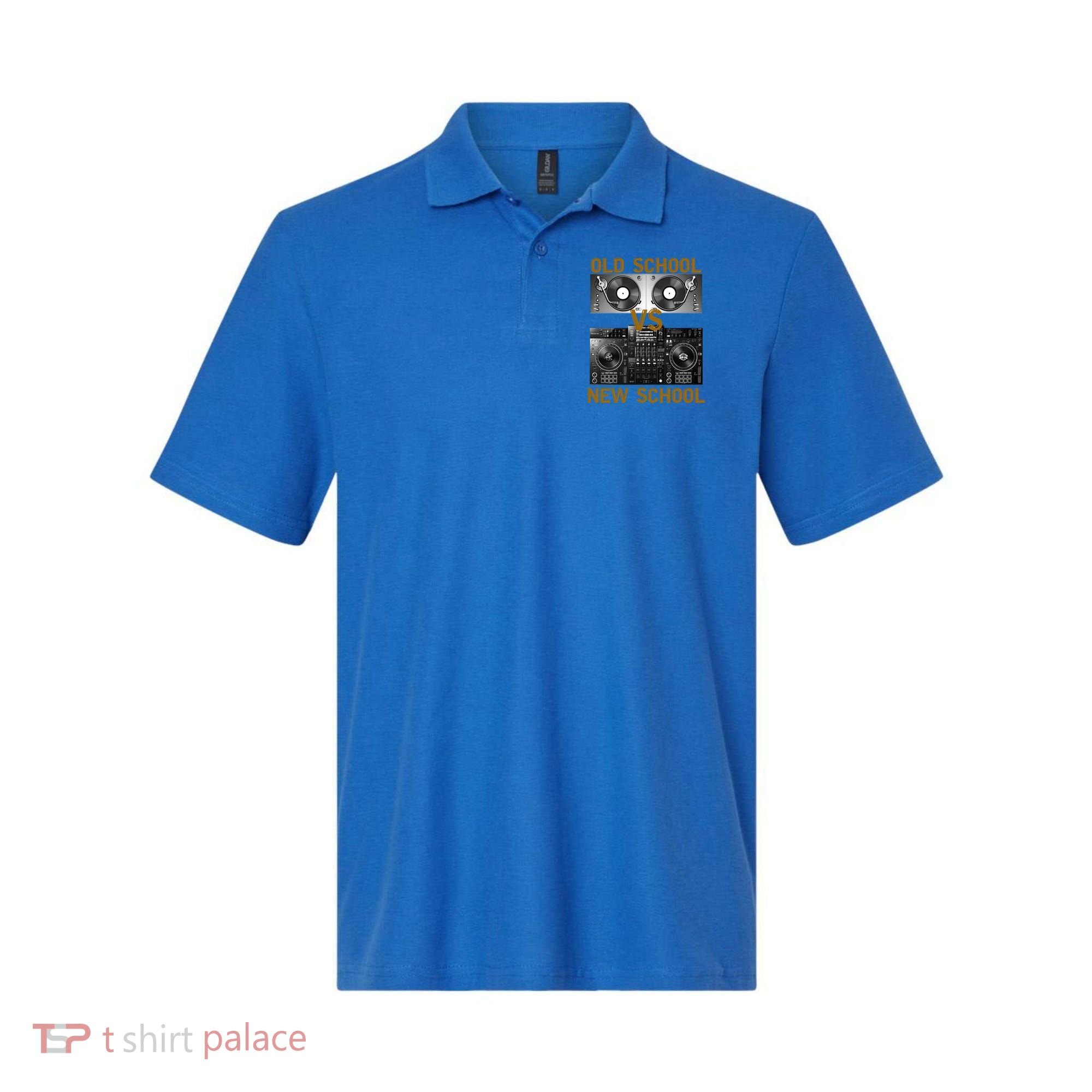 Music Djs Old School Vs New School Turntable Dj Equipt Cute Gift Polo