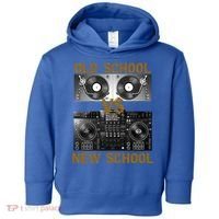Music Djs Old School Vs New School Turntable Dj Equipt Cute Gift Toddler Hoodie thumb 0