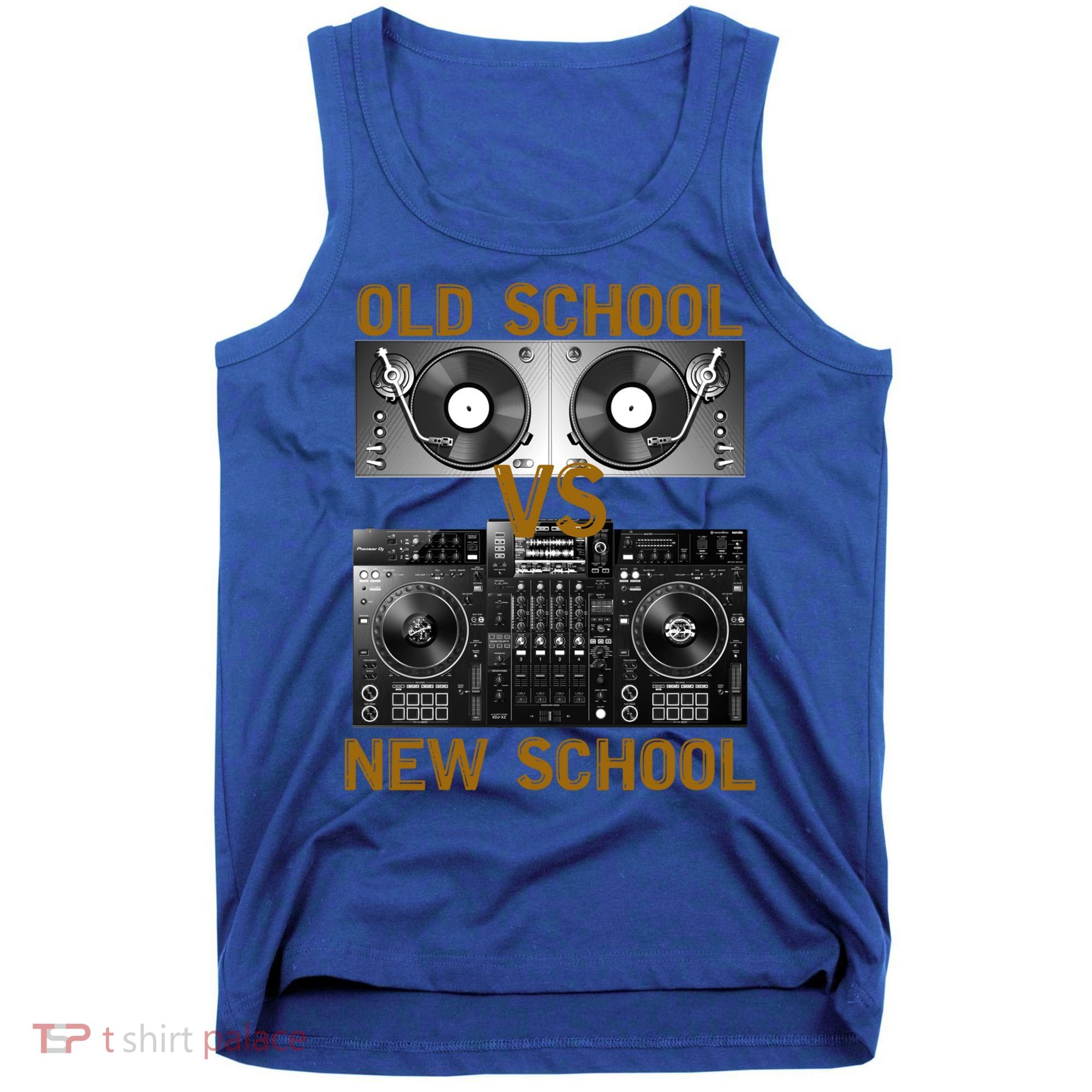 Music Djs Old School Vs New School Turntable Dj Equipt Cute Gift Tank Top