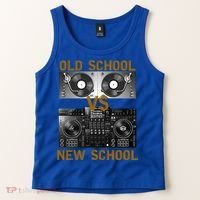 Music Djs Old School Vs New School Turntable Dj Equipt Cute Gift Tank Top thumb 2