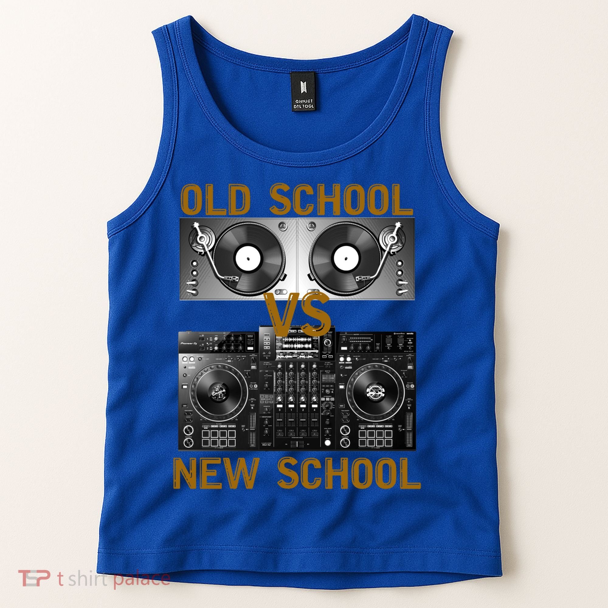 Music Djs Old School Vs New School Turntable Dj Equipt Cute Gift Tank Top