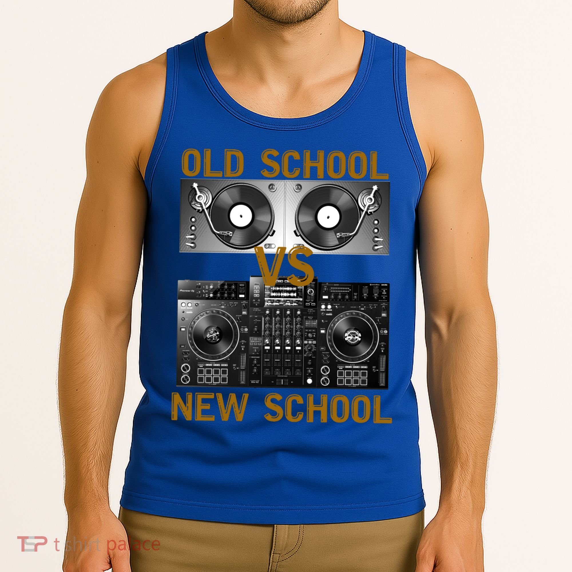 Music Djs Old School Vs New School Turntable Dj Equipt Cute Gift Tank Top