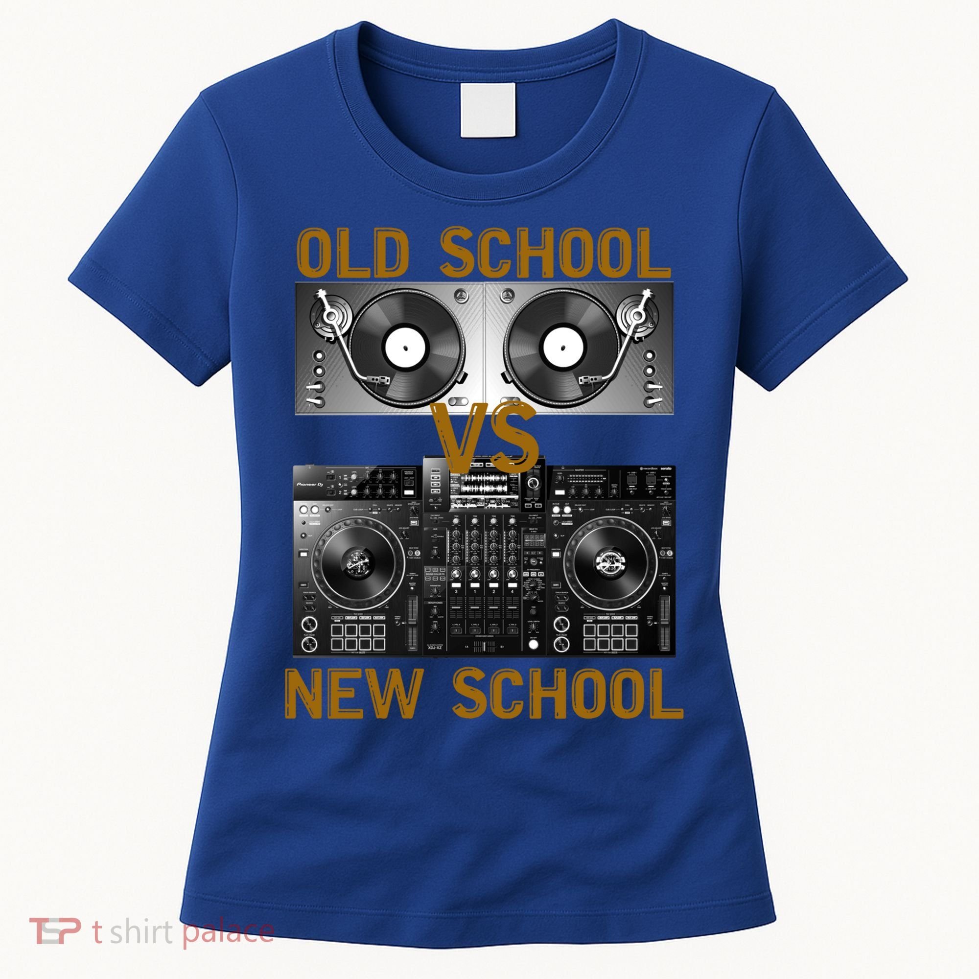 Music Djs Old School Vs New School Turntable Dj Equipt Cute Gift Women's T-Shirt