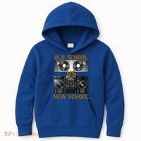 Music Djs Old School Vs New School Turntable Dj Equipt Cute Gift Kids Hoodie thumb 0