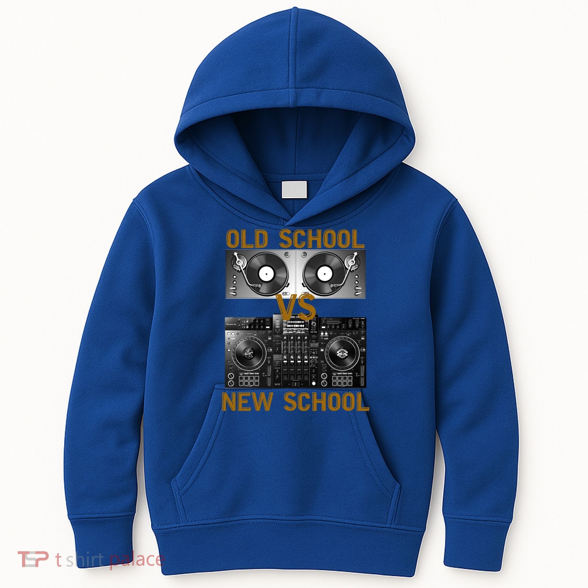 Music Djs Old School Vs New School Turntable Dj Equipt Cute Gift Kids Hoodie