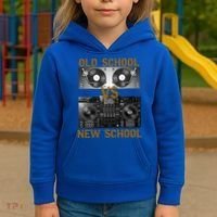 Music Djs Old School Vs New School Turntable Dj Equipt Cute Gift Kids Hoodie thumb 3