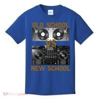 Music Djs Old School Vs New School Turntable Dj Equipt Cute Gift Kids T-Shirt thumb 0