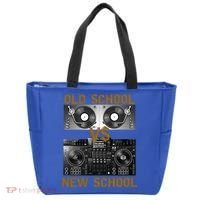 Music Djs Old School Vs New School Turntable Dj Equipt Cute Gift Tote Bag thumb 0