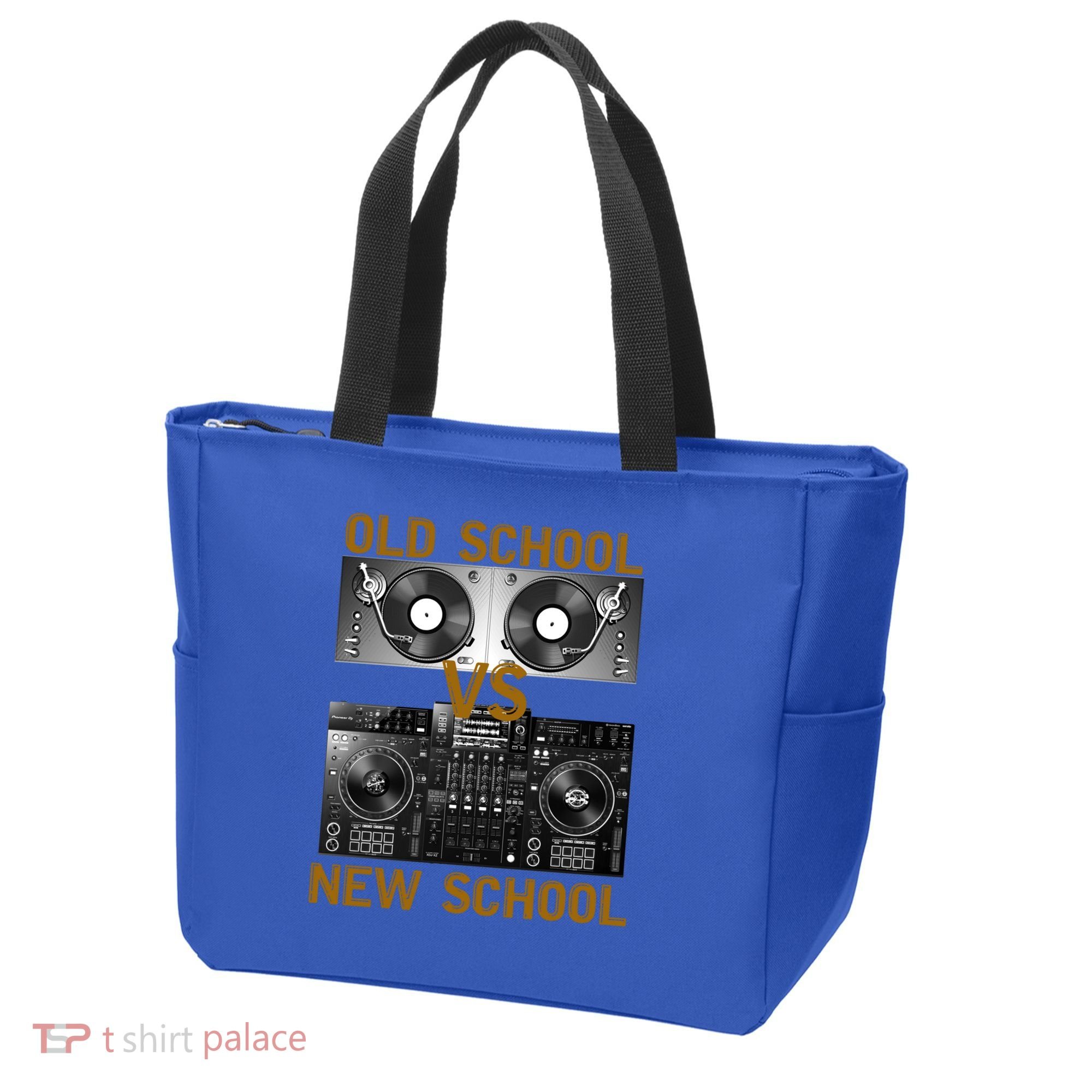 Music Djs Old School Vs New School Turntable Dj Equipt Cute Gift Tote Bag
