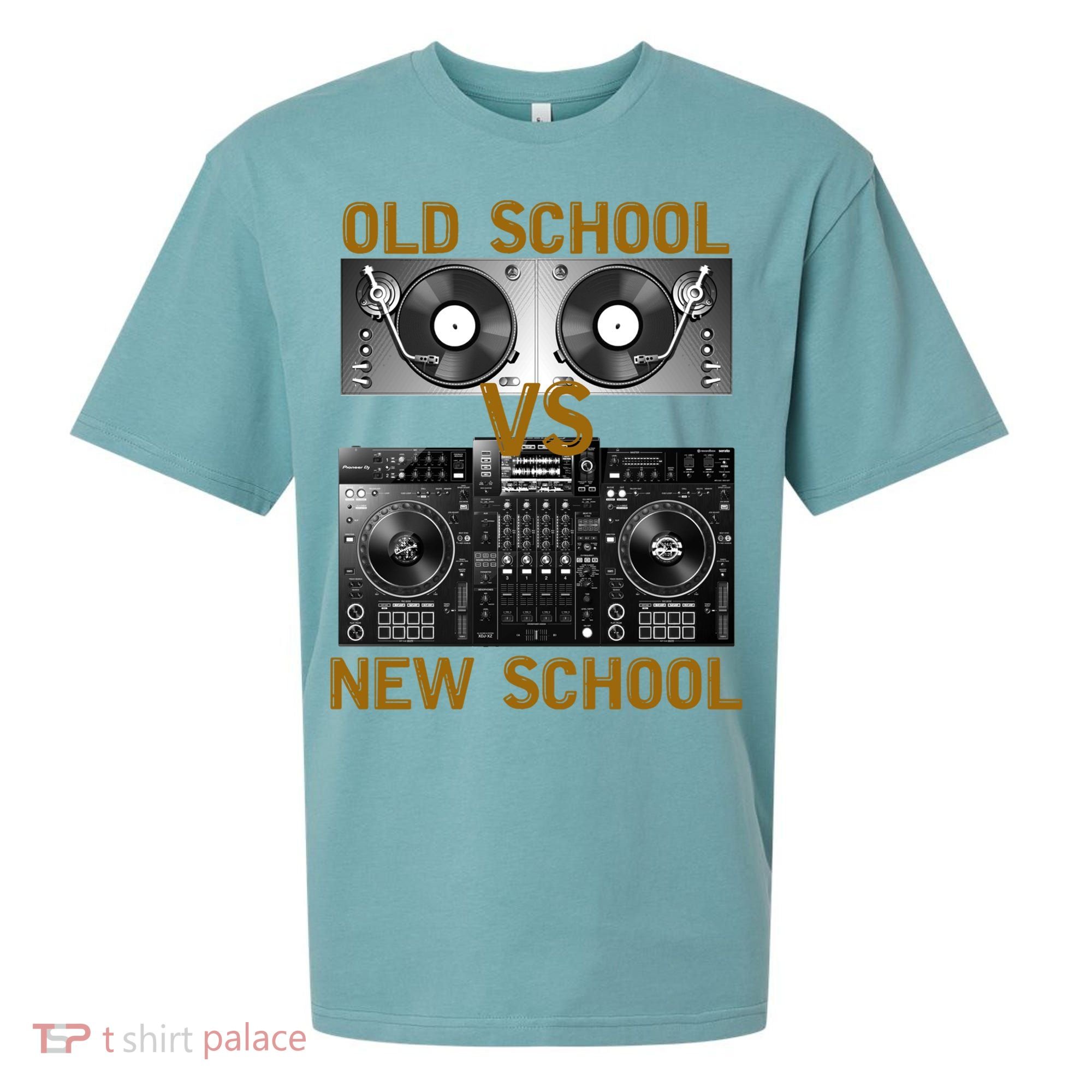 Music Djs Old School Vs New School Turntable Dj Equipt Cute Gift Sueded Cloud Jersey T-Shirt