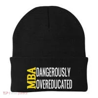 Mba Dangerously Overeducated Student Graduation Gift Beanie thumb 0