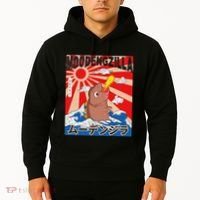 Moo Deng Pygmy Hippopotamus Funny Moodengzilla Hoodie thumb 2