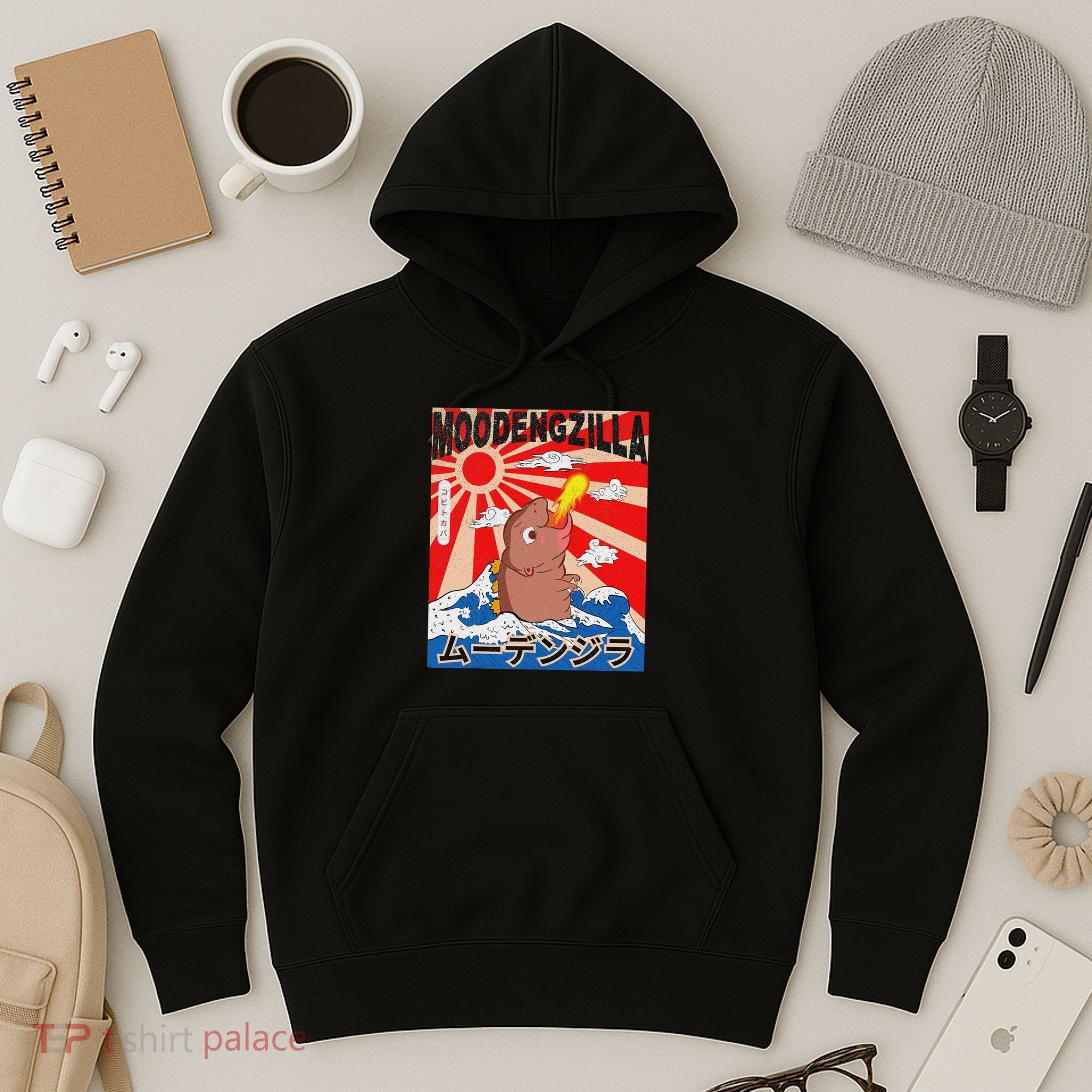 Moo Deng Pygmy Hippopotamus Funny Moodengzilla Hoodie