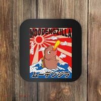 Moo Deng Pygmy Hippopotamus Funny Moodengzilla Coaster thumb 0