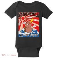 Moo Deng Pygmy Hippopotamus Funny Moodengzilla Baby Bodysuit thumb 0