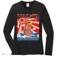 Moo Deng Pygmy Hippopotamus Funny Moodengzilla Women's Long Sleeve Shirt thumb 0