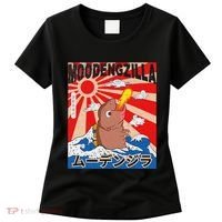Moo Deng Pygmy Hippopotamus Funny Moodengzilla Women's T-Shirt thumb 0