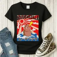 Moo Deng Pygmy Hippopotamus Funny Moodengzilla Women's T-Shirt thumb 3