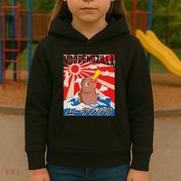 Moo Deng Pygmy Hippopotamus Funny Moodengzilla Kids Hoodie thumb 3