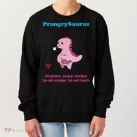 Mother's Day Pregnant Mom Prangrysaurus Pregnancy Surprise Women's Sweatshirt thumb 0