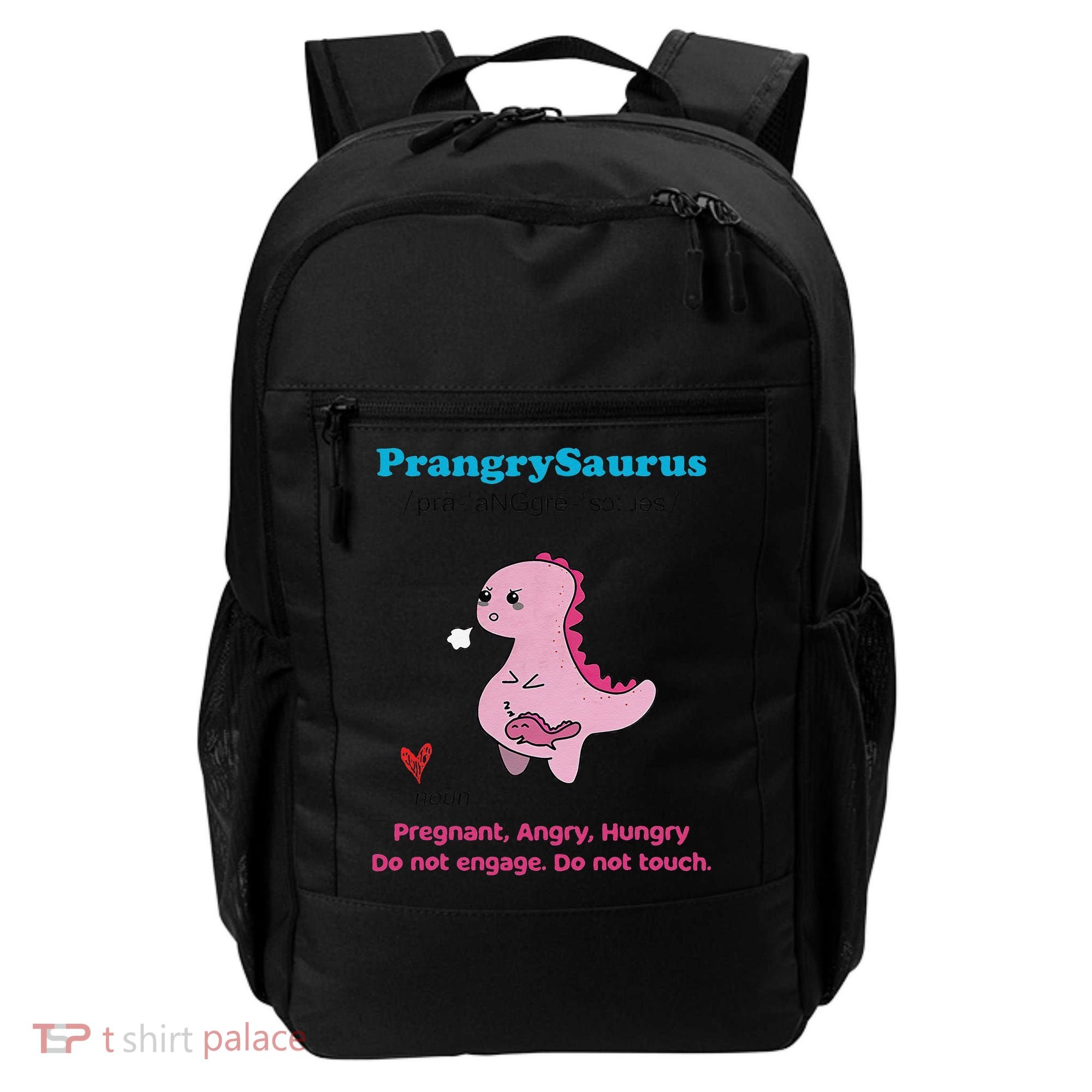 Mother's Day Pregnant Mom Prangrysaurus Pregnancy Surprise Backpack